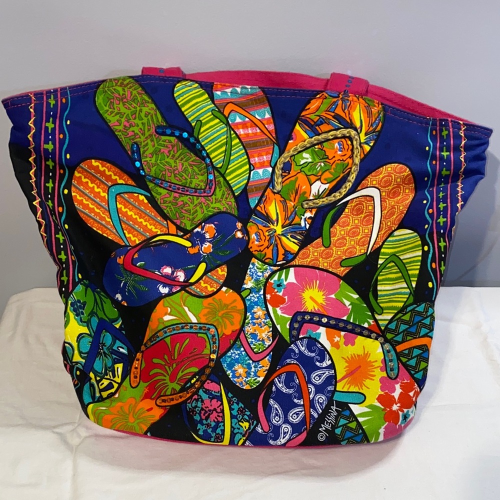 Messina beach bag tote bag large, gently used